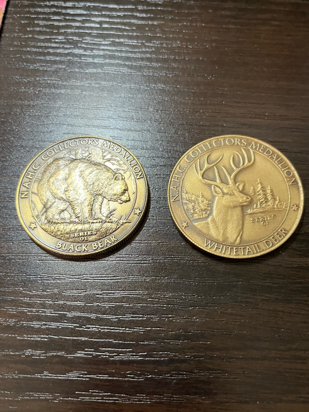 NAHC Collectors Medallion Set - Black Bear & Whitetail Deer - Bronze